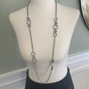 Whbm silver and black necklace